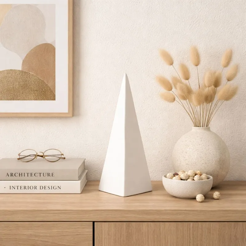 DECORACION PYRAMID Blanco Medium en Blanco - Decoración, Uruguay | Viasono