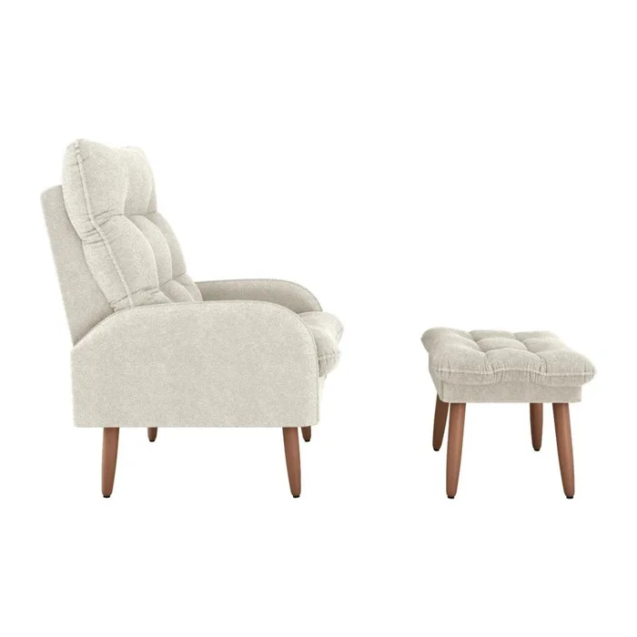 Kit Poltrona + Puff Relax - Beige en Beige - Sillones y sofás, Uruguay | Ecowood, vista 4