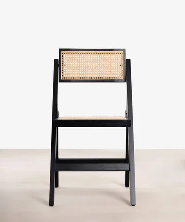 Silla Plegable Motala Madera de Fresno/Rattan Natural - Negra en Madera natural - Sillas, Uruguay | Berna Home, vista 7