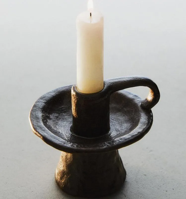 PORTAVELAS GRES en Marrón - Velas y Portavelas, Uruguay | Zara Home