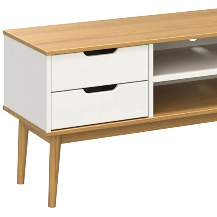 Rack Línea Praga - Roble/Blanco en Multicolor - Muebles para TV, Uruguay | Ecowood, vista 3