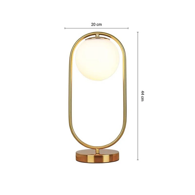Lámpara de Mesa Romina Dorada en Amarillo - Lámparas de mesa, Uruguay | Serlux, vista 5