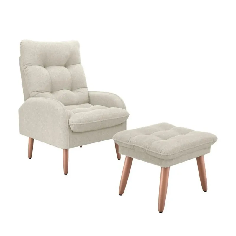 Kit Poltrona + Puff Relax - Beige en Beige - Sillones y sofás, Uruguay | Ecowood