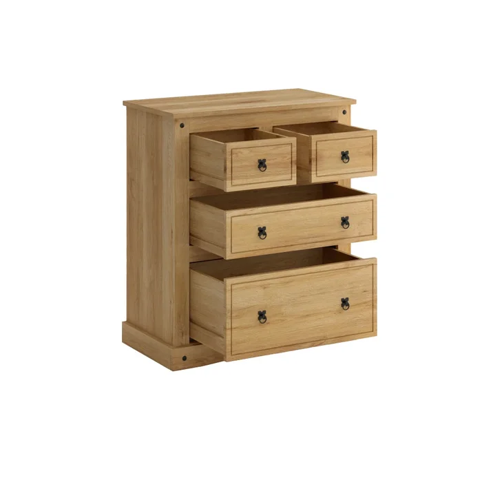 Comoda 4 Cajones - Línea Monterrey - Natural en Madera natural - Cómodas, Uruguay | Ecowood, vista 2