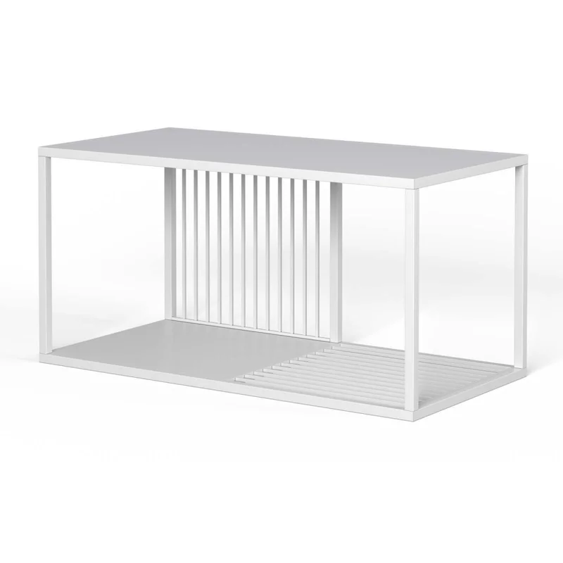 Mesa Ratona Metal Blanco Olivia en Blanco - Mesas de living, Uruguay | Divino, vista 4