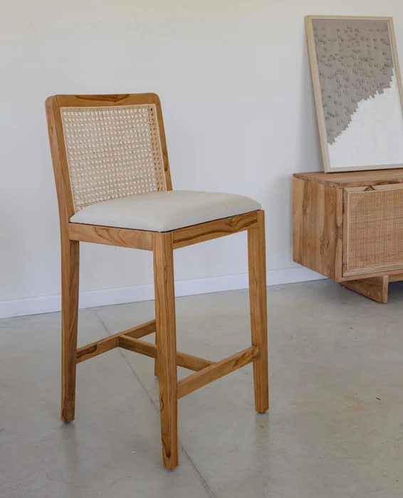 Banqueta de Barra en Beige - Butacas, banquetas y puffs, Uruguay | Entrecasa, vista 2
