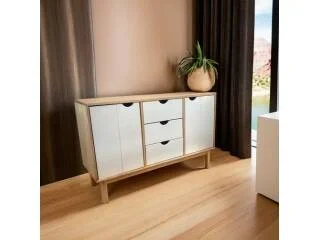 Comoda/Encimera 2P y 3C Mel/Gris Linea Nordica en Madera Maciza en Madera natural - Cómodas, Uruguay | Quesal, vista 7