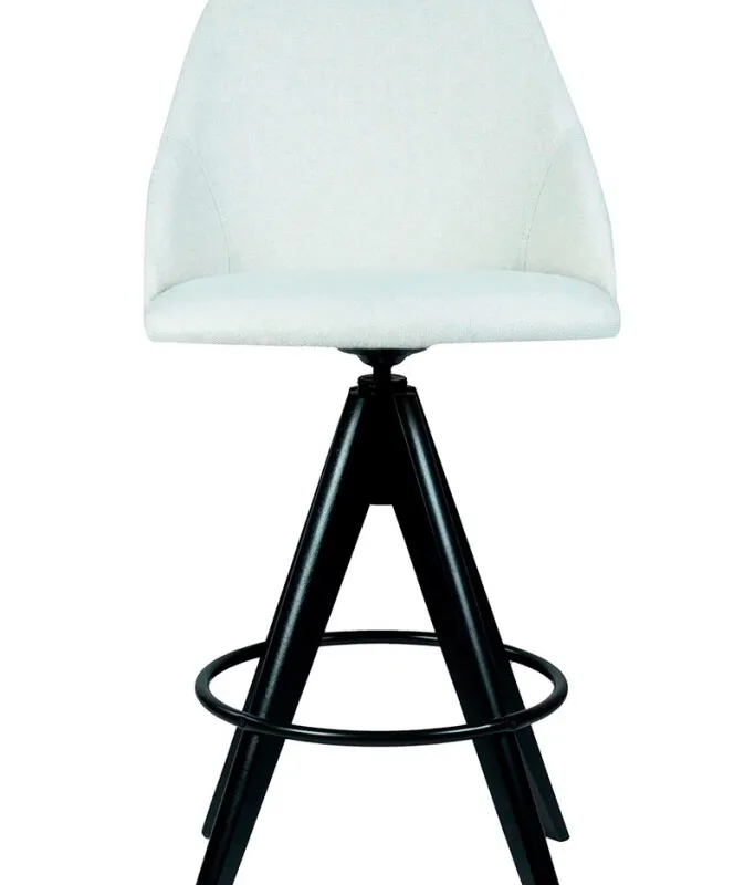 BANQUETA SOLAR MADERA NEGRA TELA 3007 49X49X100H CM en Blanco - Butacas, banquetas y puffs, Uruguay | Vinibel