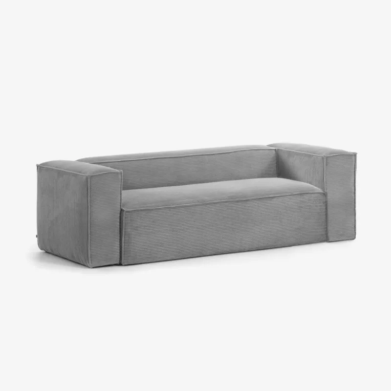 Sofá Blok 3 plazas pana - gris 240 cm en Gris - Sillones y sofás, Uruguay | Kavehome
