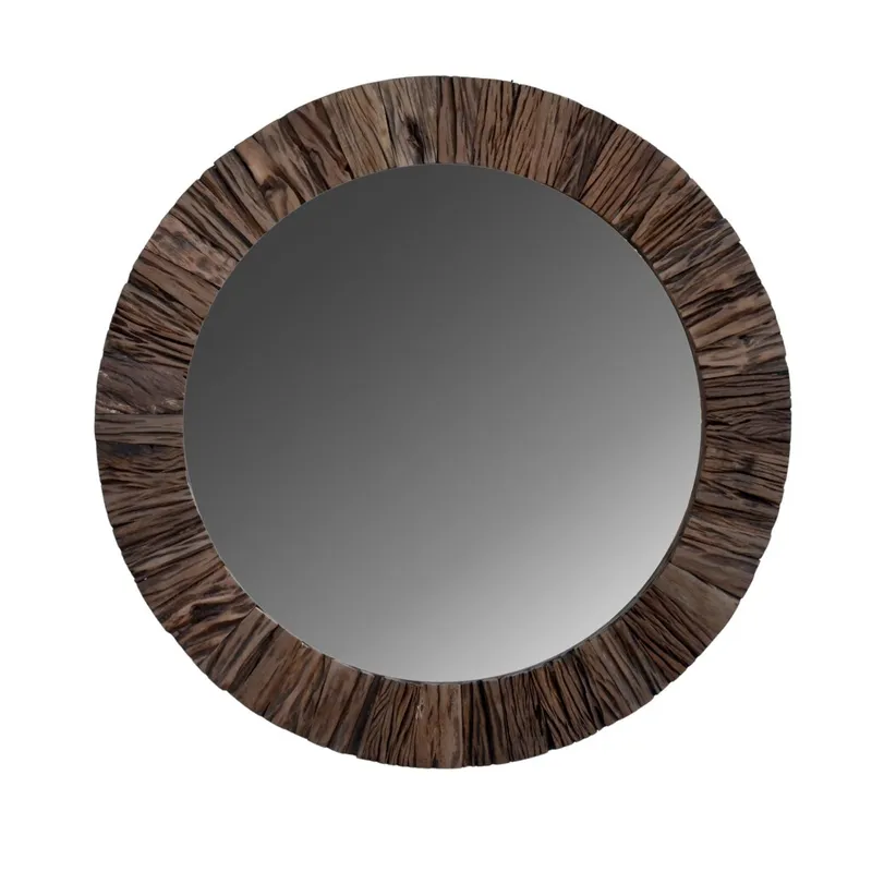 Espejo De Pared Madera Natural-beige M-20008 en Madera natural - Espejos, Uruguay | Divino