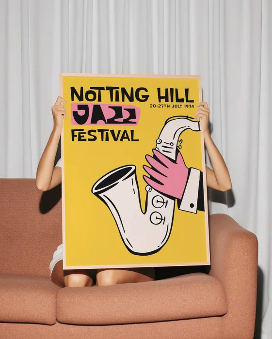 Jazz - Notting Hill en Amarillo - Láminas, Uruguay | La Cuadrería, vista 2