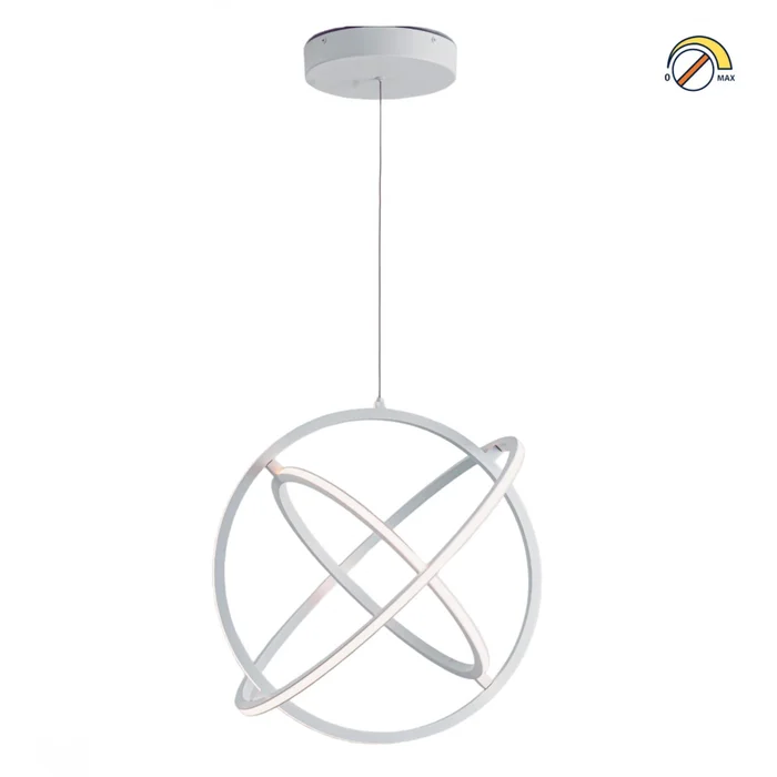 Colgante Led Diseño Átomo tres aros 80W Dimerizable en Blanco - Lámparas colgantes, Uruguay | Iluminica, vista 2