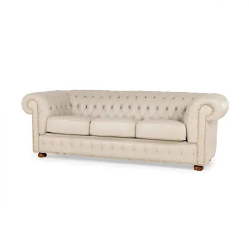 Sillón de cuero 3 Cuerpos Chesterfield - Sillones y sofás, Uruguay | Nario Hogar