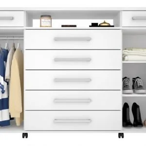Comodas Cajoneras 7 Cajones 2 Puertas Estante Blanco London en Blanco - Cómodas, Uruguay | Soy Hogar, vista 2