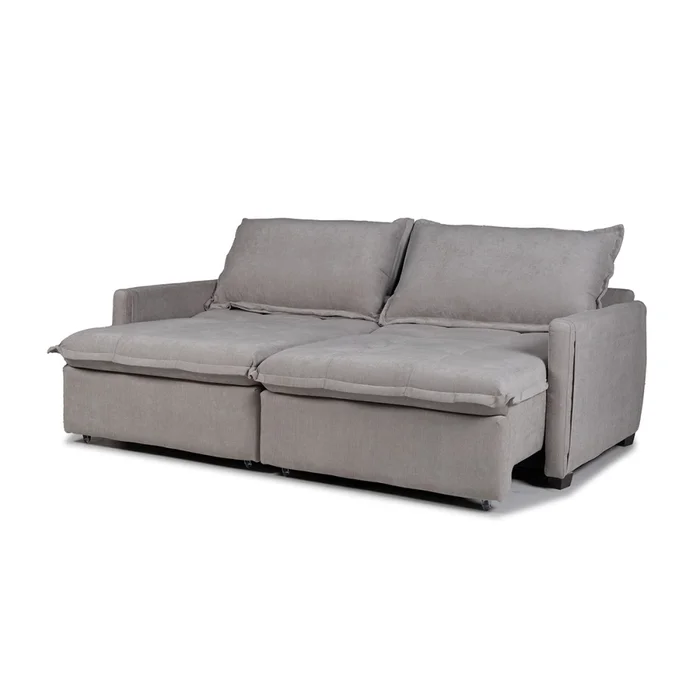Sofá Cama Oliver - Tela Microfibra - 12074 (Ceniza) en Gris - Sillones y sofás, Uruguay | NYR, vista 2