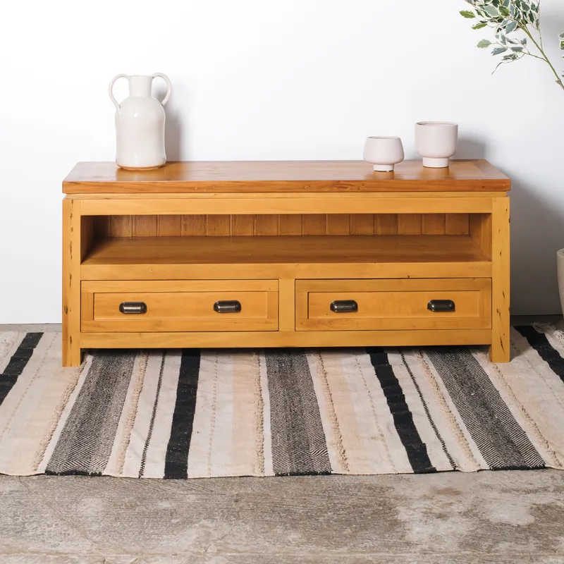 RACK ITACARÉ 1,45mt en Madera natural - Muebles para TV, Uruguay | Fundamento Muebles