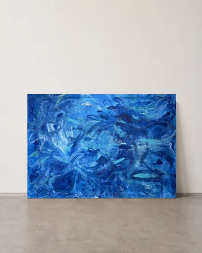 Origen sumergido en Azul - Cuadros, Uruguay | Josefina de León