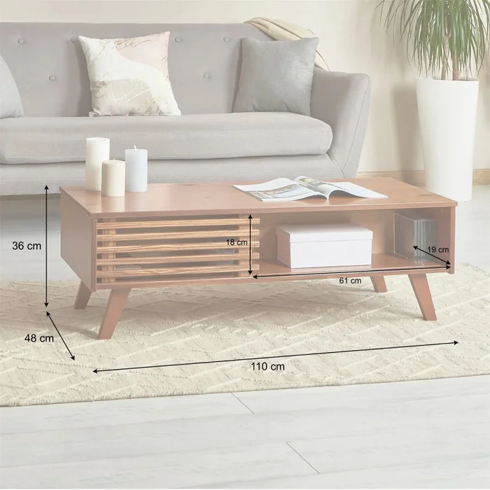 Mesa Ratona Ripado Sean - Madera Maciza en Madera natural - Mesas de living, Uruguay | Balton, vista 13