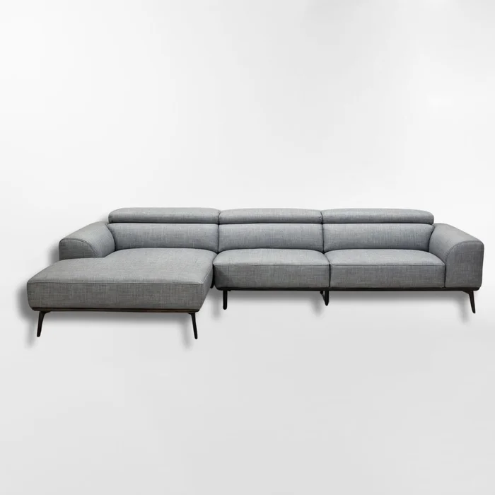 Sofá con chaise DUNA TELA GRIS IZQUIERDO - Sillones y sofás, Uruguay | Viasono, vista 2