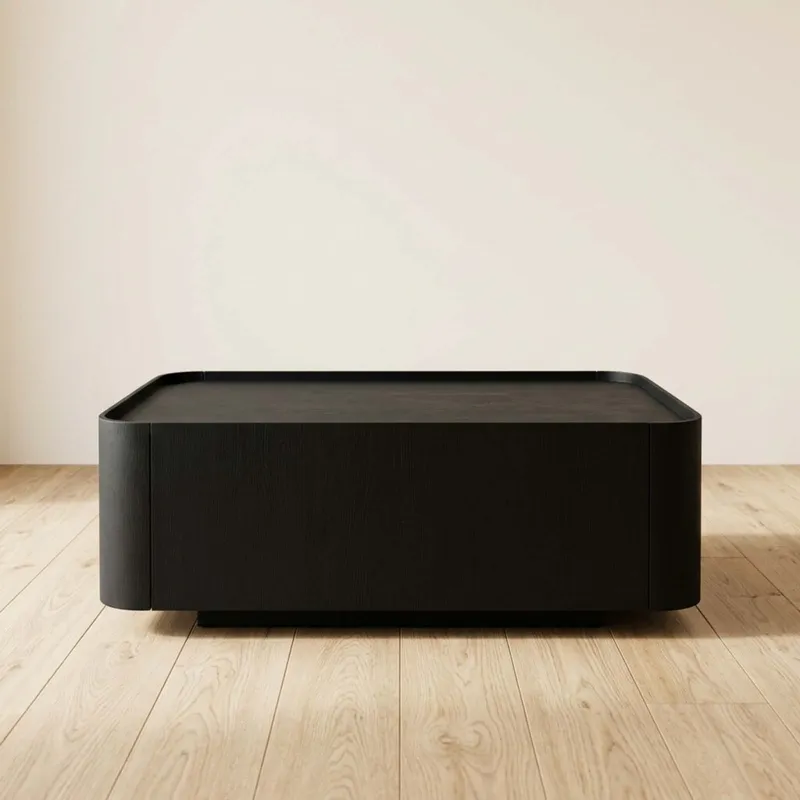 Mesa Ratona Melamina Negro Canela en Negro - Mesas de living, Uruguay | Divino