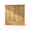 Ropero 4 puertas 2 Cajones Madera - Linea mexicana - Natural en Madera natural, Uruguay | Rústico Hogar, vista 3 de 5