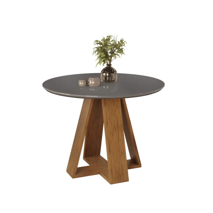 Mesa de Comedor Redonda - Linea Celeste Milán - Gris en Gris - Mesas de comedor, Uruguay | Rústico Hogar, vista 2
