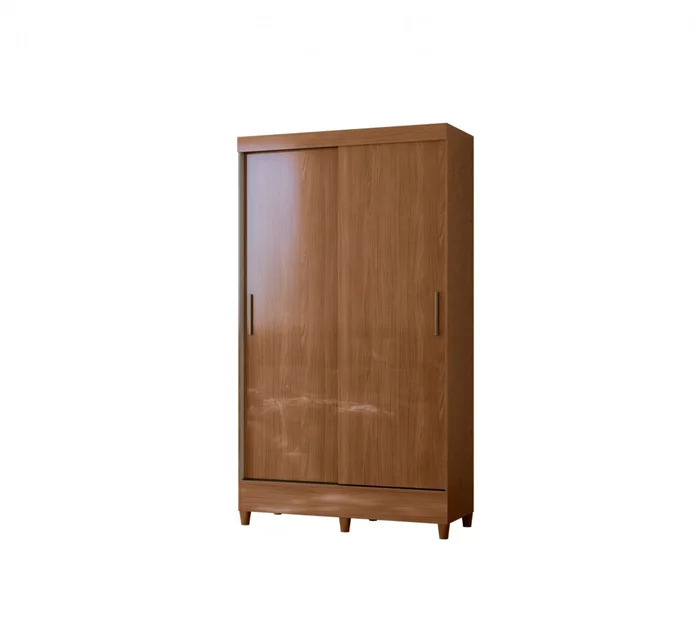 Ropero 2 puertas corredizas 2 cajones - Terminación Jequitiba en Marrón - Roperos y placares, Uruguay | Rústico Hogar