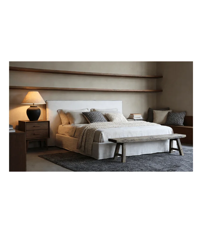 CONJUNTO CAMA MANANTIALES LINO NATURAL en Beige - Respaldos de cama, Uruguay | Masinfinito Casa, vista 3