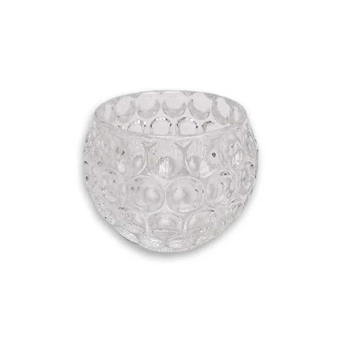 VOTIVO VIDRIO 6x6CM CIRCULOS en Blanco - Jarrones, Uruguay | Decohogar