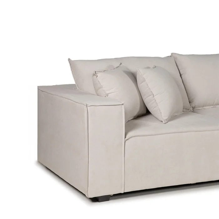 Sofá Modular Maia (5 módulos) - Tela Microfibra - 12072 (Beige) en Beige - Sillones y sofás, Uruguay | Nyr, vista 6