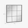 Espejo de pared Ulrica metal negro 80 x 80 cm en Negro - Espejos, Uruguay | Kavehome, vista 6 de 6