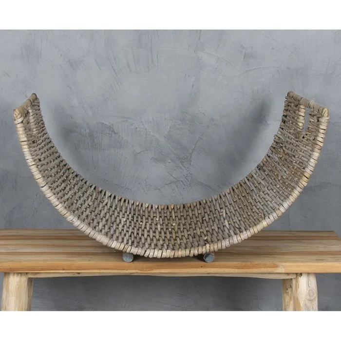 Leñero rattán en Madera natural - Canastos, Uruguay | Soho Deco, vista 3
