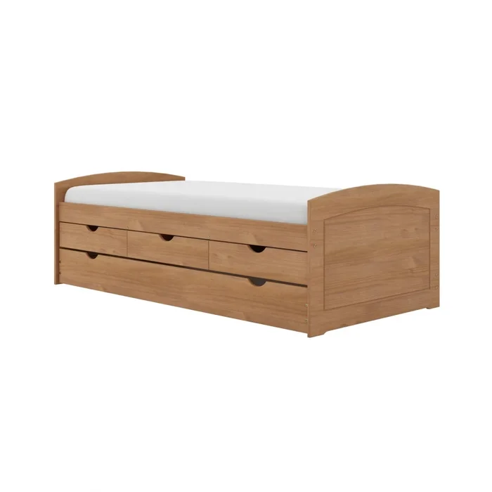 Cama Marinera 1 Plaza Madera Maciza Con Cajones - Max - Marron en Madera natural - Dormitorio, Uruguay | Ecowood, vista 2