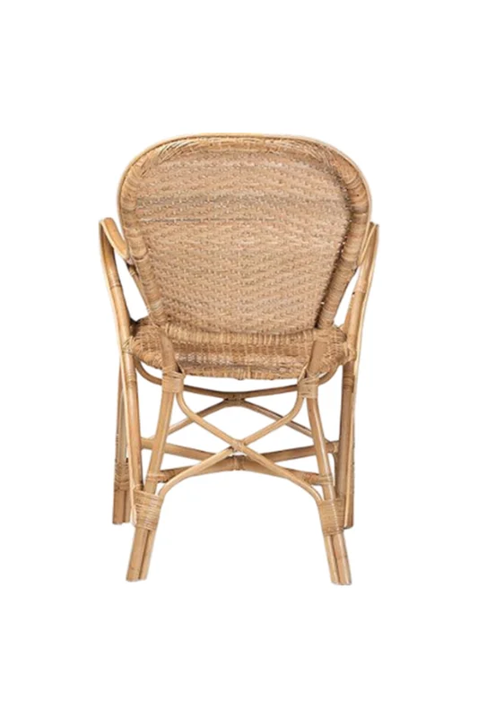 SILLA BISTRO RATTAN NATURAL C/BRAZOS 46X51X89H en Madera natural - Sillas, Uruguay | Vinibel, vista 4