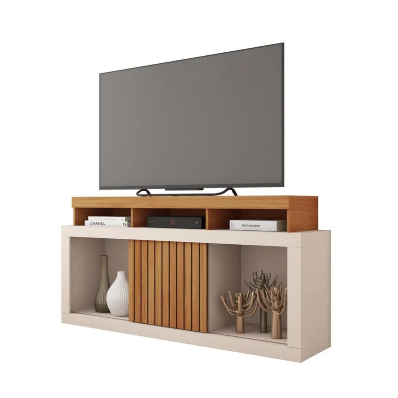Rack Dragon - Freijo y Off White en Beige - Muebles para TV, Uruguay | NYR