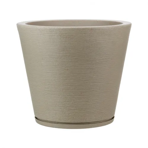 MACETA 34X35CM GENEBRA GRAPHITO EFECTO PIEDRA BEIGE en Beige - Macetas, Uruguay | Decohogar