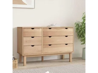 Comoda 6C Mel/Gris Linea Nordica en Madera Maciza en Mel/Blanco - Cómodas, Uruguay | Quesal, vista 8