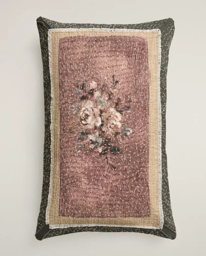 FUNDA COJÍN APLQUE FLORAL - Textiles, Uruguay | Zara Home, vista 2