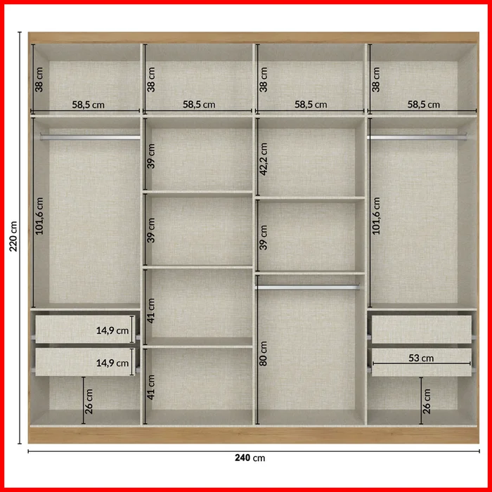 Placard 8 puertas – Milan - Roperos y placares, Uruguay | Punto Unión, vista 3