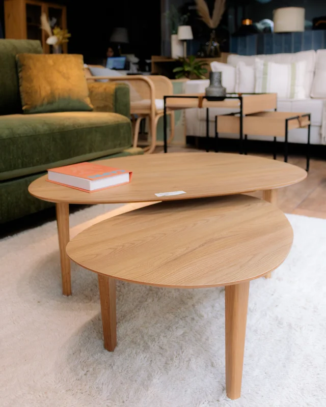 Conjunto Mesa de Centro Capri - Olmo en Madera natural - Mesas de living, Uruguay | Berna home, vista 3