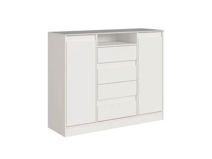CASTRO- COMODA ALBA 4 CAJONES BLANCO 5065A-B - Cómodas, Uruguay | Alfa Ventas