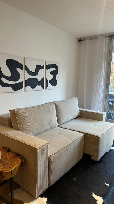 Sofá Retráctil España 3 Cuerpos (210cm) EASY CLEAN – Beige en Beige - Sillones y sofás, Uruguay | Berna Home, vista 5