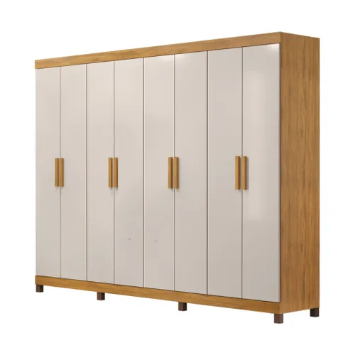 DJ- ROPERO 8 PUERTAS MDF PULSE YPE/BALI en Off-white - Roperos y placares, Uruguay | Alfa Ventas