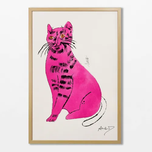 Andy Warhol - Pink cat en Rosa - Láminas, Uruguay | La Cuadrería