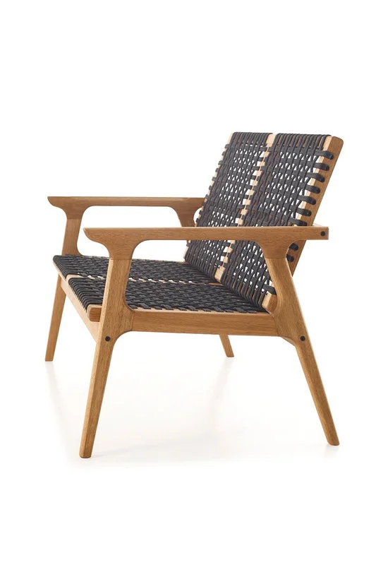 SOFA TRACO 2 LUGARES CUERDA NEGRA 119x72x83CM JATOBA - Muebles para el exterior, Uruguay | Vinibel, vista 3
