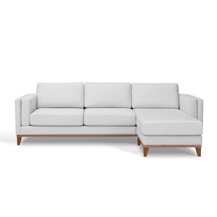 Sillón Con Chaise 3 Cuerpos Tela-premium Gris Easy Clean Luxor Premium Gris Cla en Gris - Sillones y sofás, Uruguay | Divino, vista 4