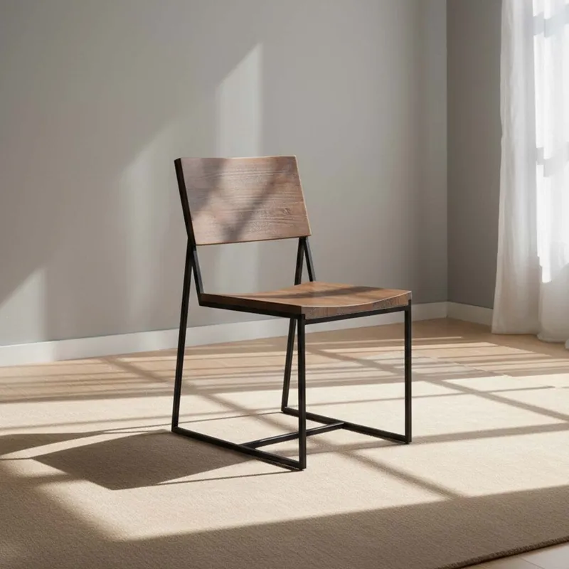 Silla De Comedor Madera-y-metal Marron York en Marrón - Sillas, Uruguay | Divino