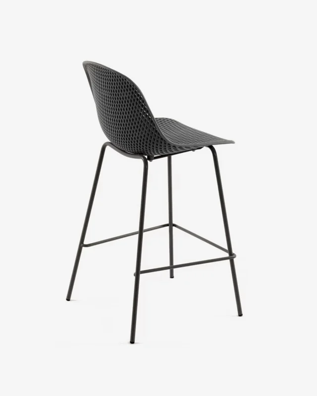 Taburete Quinby - gris altura 75 cm en Blanco - Butacas, banquetas y puffs, Uruguay | Kavehome, vista 6