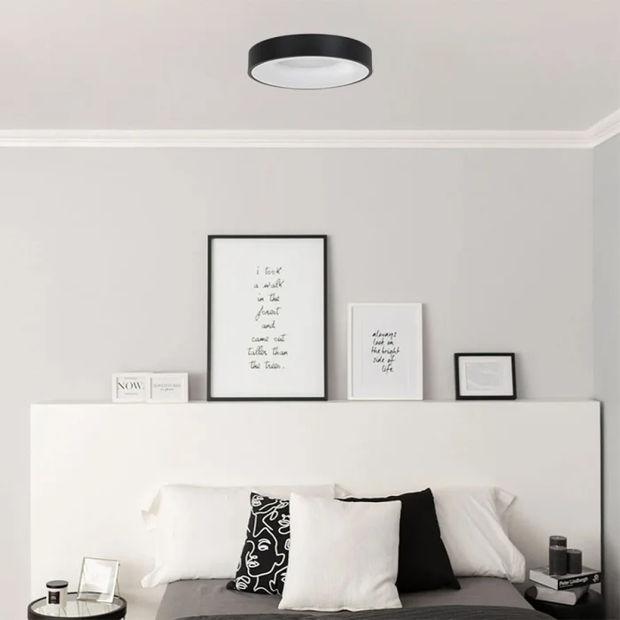 Plafon LED Redondo Philadelphia 17W 30cm Negro en Negro - Lámparas colgantes, Uruguay | Serlux, vista 2