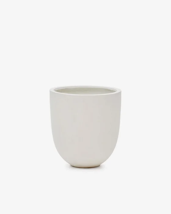 Macetero Aiguablava de cemento - blanco Ø 56 cm en Negro - Muebles para el exterior, Uruguay | Kavehome